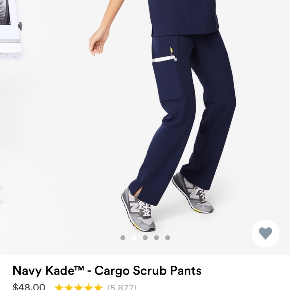 Figs navy cargo scrub pants